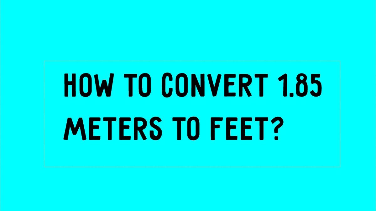 How To Convert 1.85 Meters To Feet?