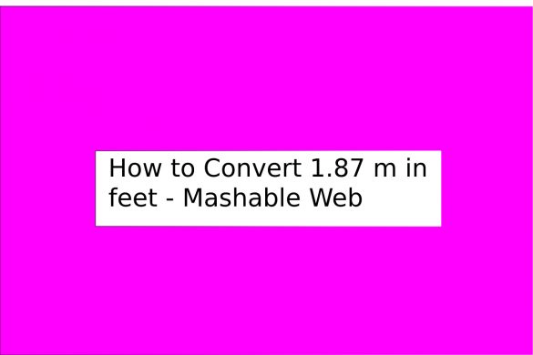 How to Convert 1.87 m in feet - Mashable Web