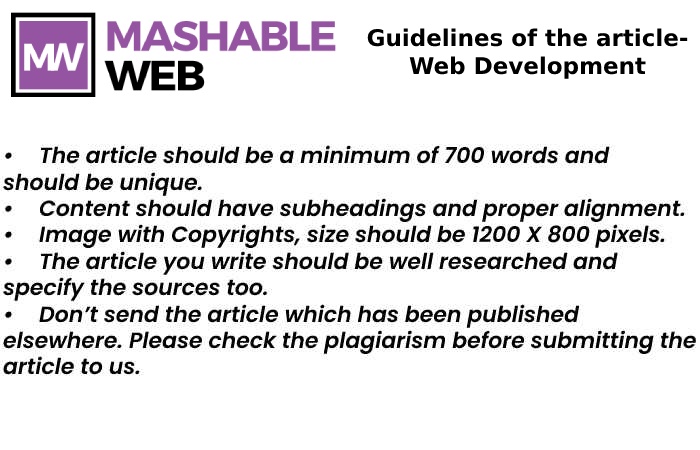 Guidelines of the article Mashable Web