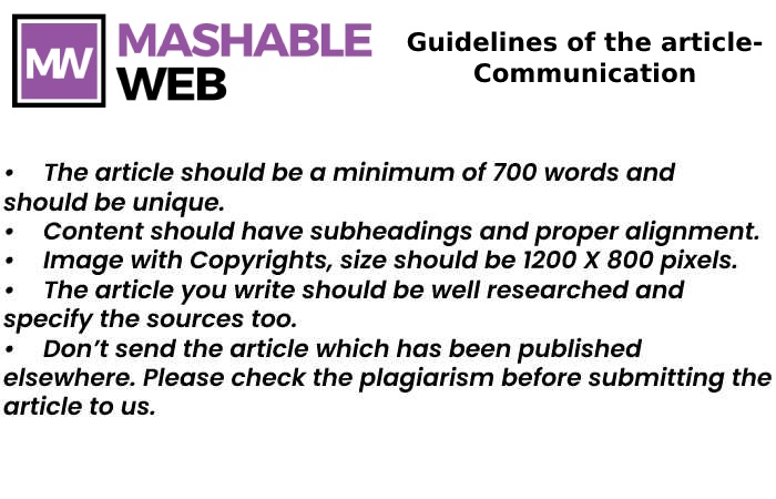 Guidelines of the article Mashable Web