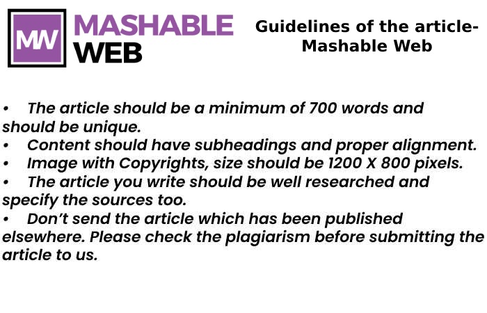 Guidelines of the article Mashable Web