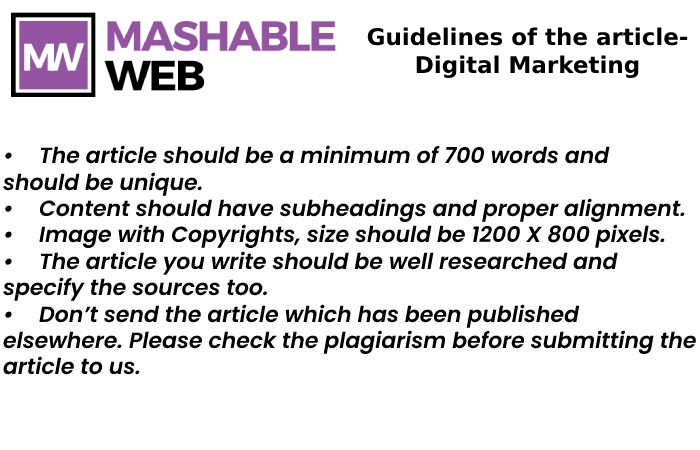 Guidelines of the article Mashable Web