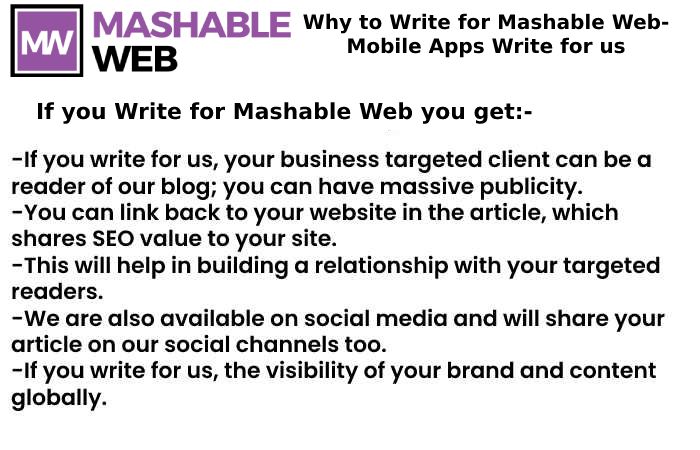 Why to write for Mashable Web