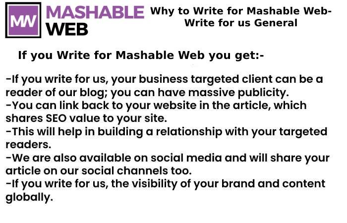 Why Write for Mashable Web