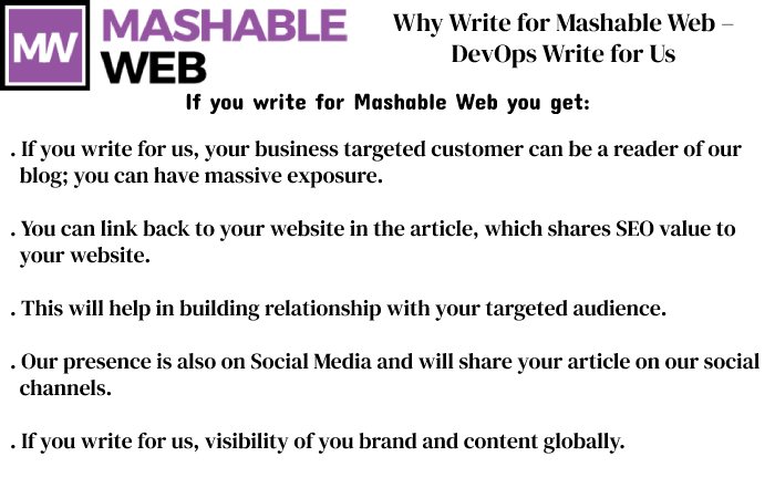 Why Write for Mashable Web – DevOps Write for Us