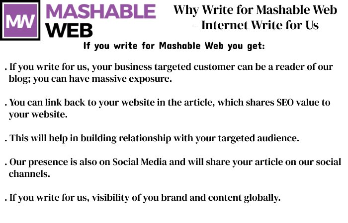 Why Write for Mashable Web – Internet Write for Us