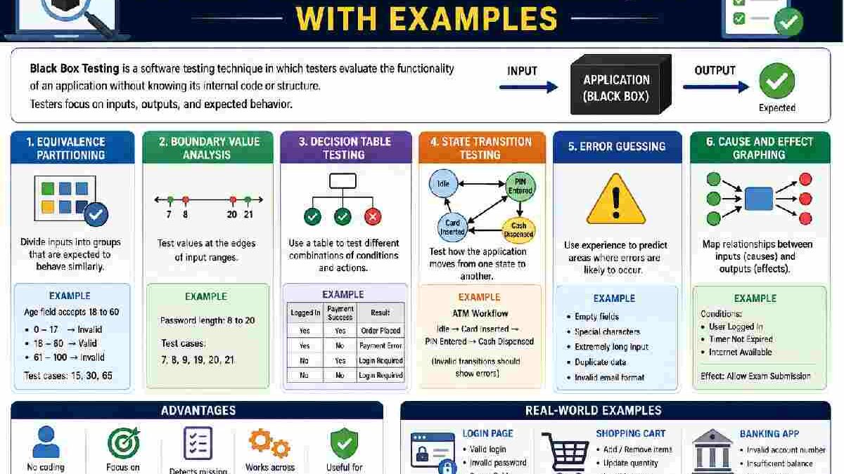 Black Box Testing Techniques with Examples: A Complete Guide